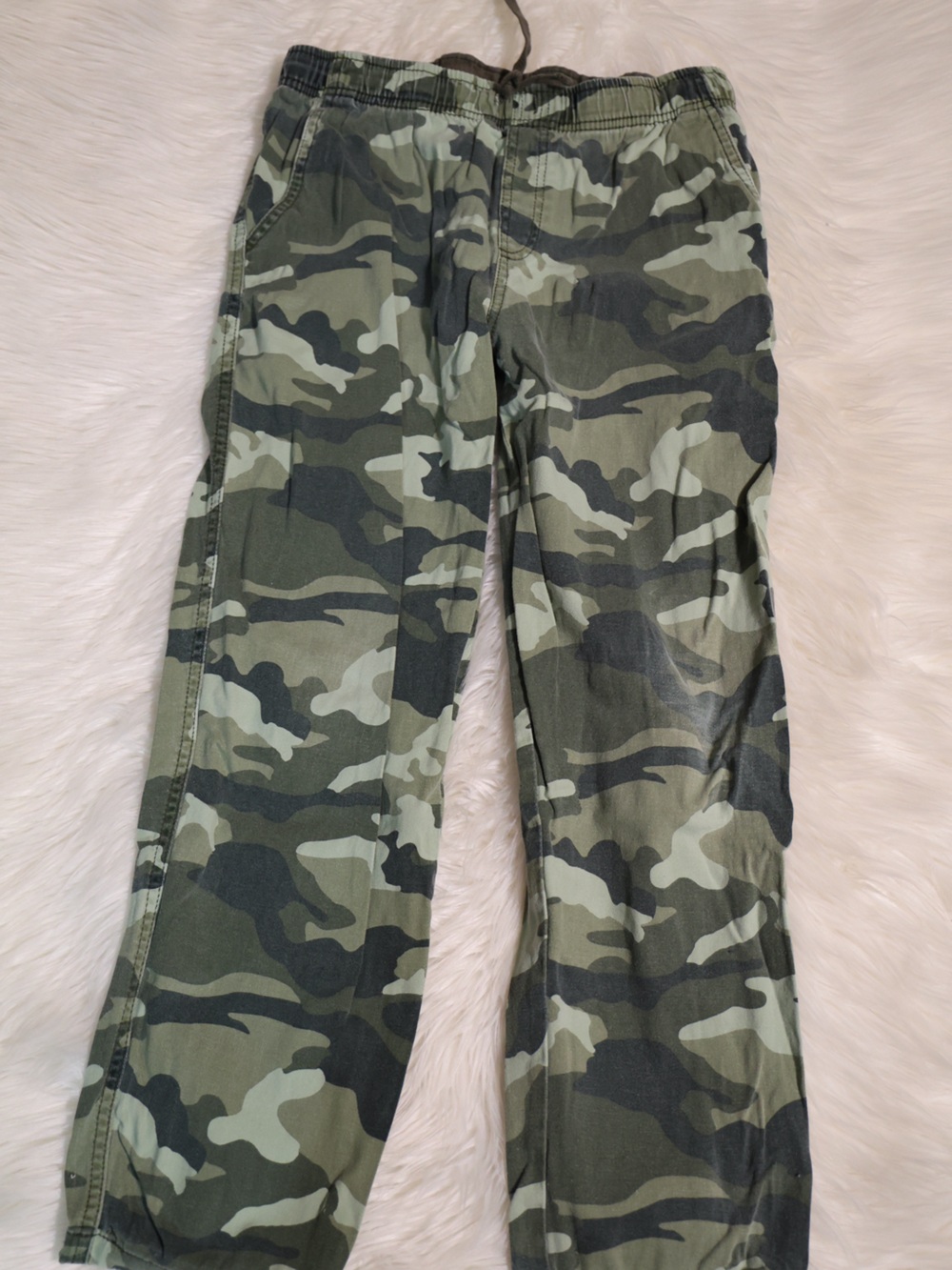 wonder nation Green Camo Elastic Waist Pants